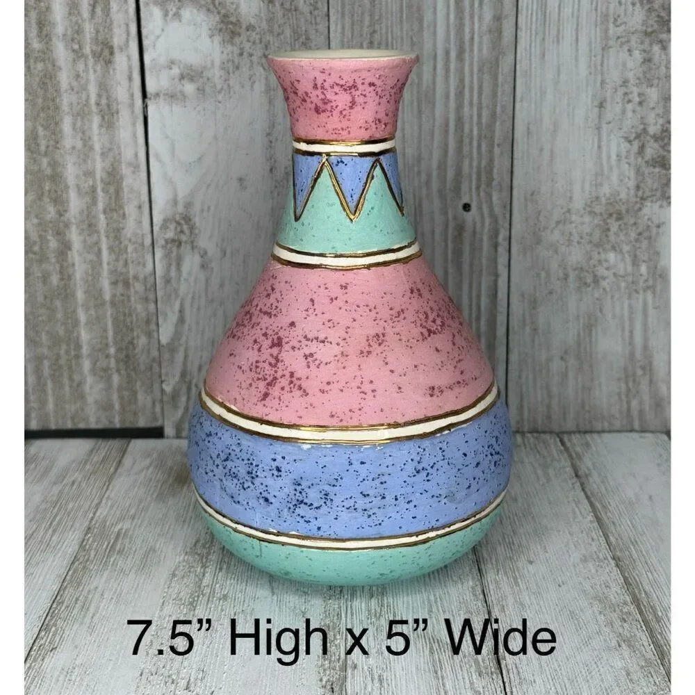 Vintage KOPA Style Native American Pottery Aztec Pastel Vase